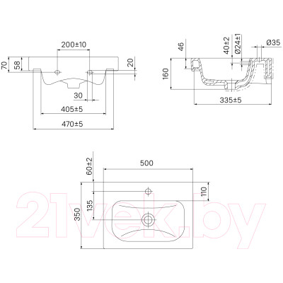 Умывальник IDDIS Optima Home 3505000i28