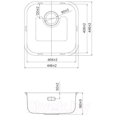 Мойка кухонная IDDIS Mate MAT44S0i77