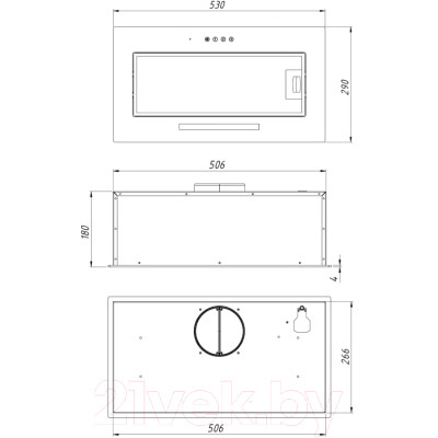 Вытяжка скрытая Akpo Mio 60 WK-11