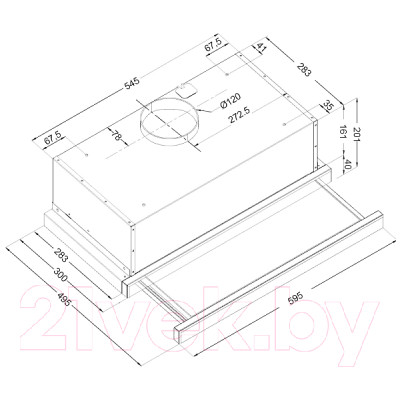 Вытяжка телескопическая Evelux Tel 60 W