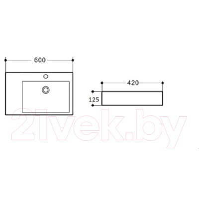 Умывальник Aquaceramika Vega AC5031R