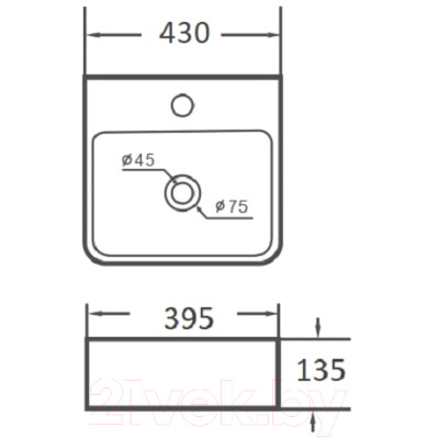 Умывальник Aquaceramika Wave AC525D