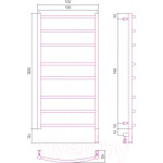 Полотенцесушитель электрический Сунержа Галант 3.0 100x50 / 31-5801-1050