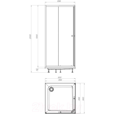 Душевой уголок Domani-Spa Delight Cube / DS0405Cb99L0M00