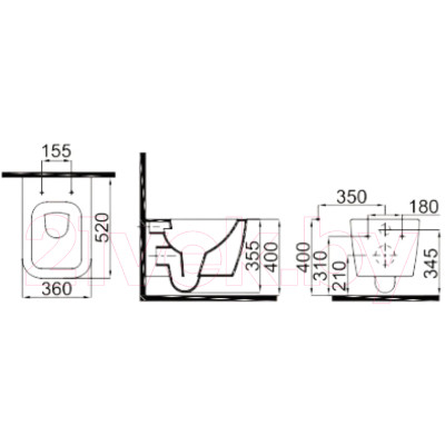 Унитаз подвесной Idevit Halley Rimless SETK3204-2616-001-1-1000