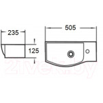 Умывальник WeltWasser Aisbach 7950 GL-WT R