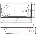 Ванна акриловая Ventospa Diona 180x80