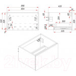 Тумба под умывальник ЗОВ Кито-2 90 / 2K90LW0MWM