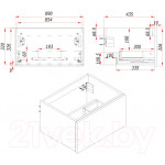 Тумба под умывальник ЗОВ Кито-2 90 / 2K90LW0MRM