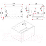 Тумба под умывальник ЗОВ Кито-2 60 / 2K60LA0MWMC