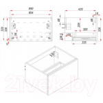 Тумба под умывальник ЗОВ Кито 90 / K90LW0MWM