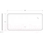 Зеркало Cezares CZR-SPC-STYLUS-1500-700-TCH-WARM