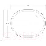 Зеркало Cezares CZR-SPC-GIUBILEO-1000-800-TCH-WARM