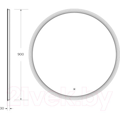 Зеркало Cezares CZR-SPC-ECO-900-LED-TCH