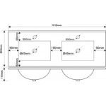 Тумба с умывальником ЗОВ Кито 120 / K120LW0MWM-OL120