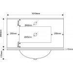 Тумба с умывальником ЗОВ Кито-2 100 / 2K100LW0MWM-OL100