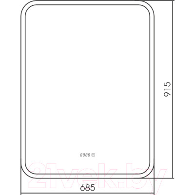 Зеркало Silver Mirrors Стив 68.5x91.5 / LED-00002316