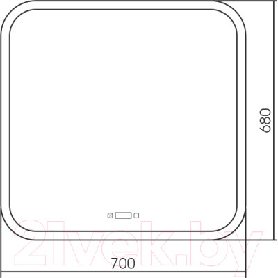 Зеркало Silver Mirrors Стив 70x68 / LED-00002630