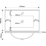 Тумба с умывальником ЗОВ Кито-2 80 / 2K80LW0MWM-OL80