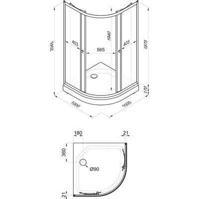 Душевой уголок Triton Стандарт А 100x100