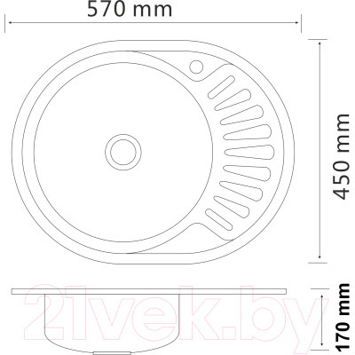 Мойка кухонная РМС MD6-5745OVL