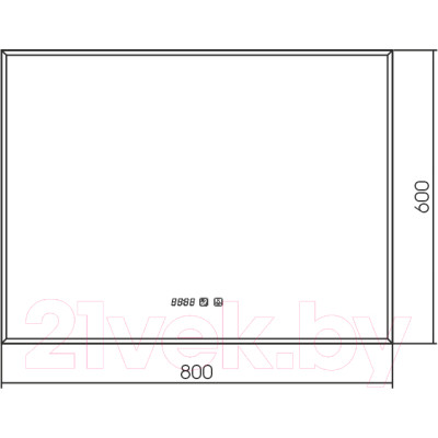 Зеркало Silver Mirrors Алмина 80x60 / LED-00002554