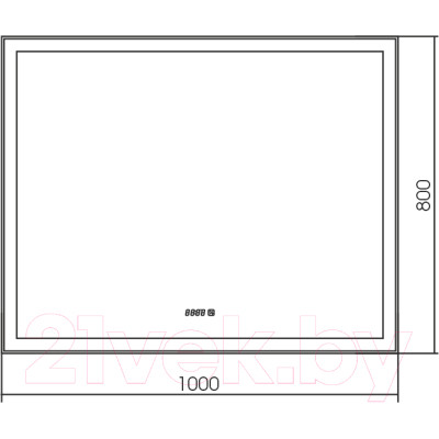 Зеркало Silver Mirrors Гуверт 100x80 / LED-00002294