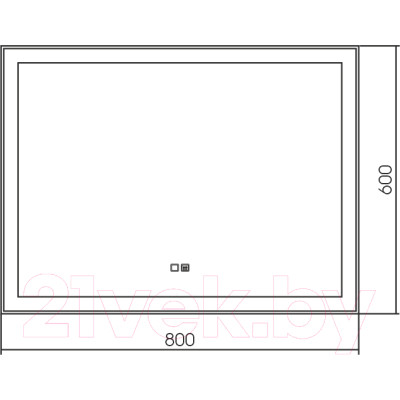 Зеркало Silver Mirrors Гуверт 80x60 / LED-00002261