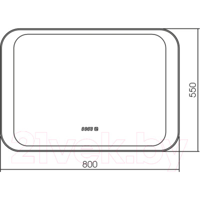 Зеркало Silver Mirrors Индиго 80x55 / ФР-00002241