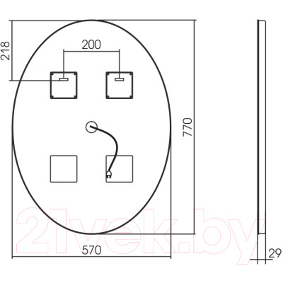 Зеркало Silver Mirrors Италия 57x77 / ФР-00001055