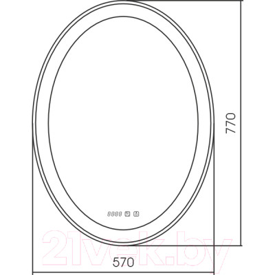 Зеркало Silver Mirrors Италия 57x77 / ФР-00001056