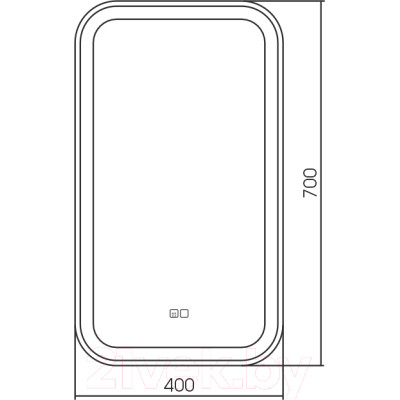 Зеркало Silver Mirrors Мальта 40x70 / LED-00002552