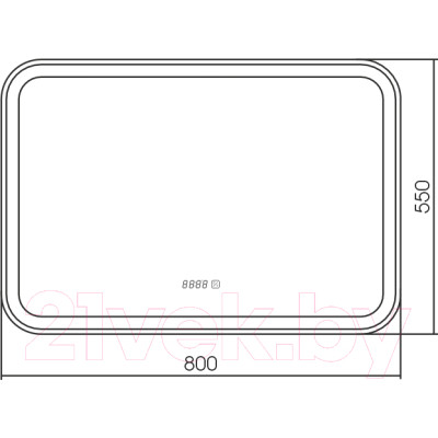 Зеркало Silver Mirrors Мальта 80x55 / ФР-00001392