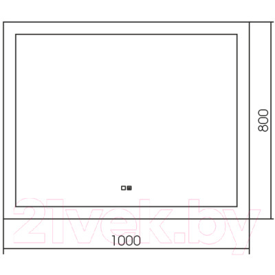 Зеркало Silver Mirrors Норма 100x80 / LED-00002297