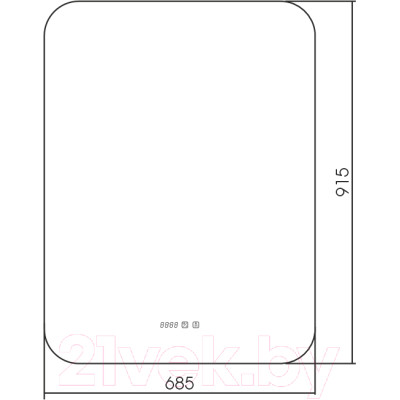 Зеркало Silver Mirrors Паллада 68.5x91.5 / LED-00002492