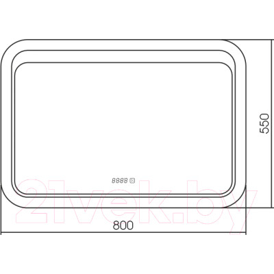 Зеркало Silver Mirrors Пульсар 80x55 / ФР-00001381