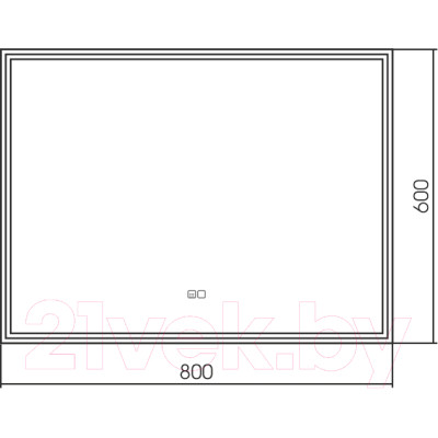 Зеркало Silver Mirrors Сантана 80x60 / LED-00002259