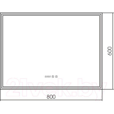 Зеркало Silver Mirrors Сантана 80x60 / LED-00002490