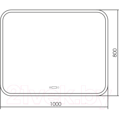 Зеркало Silver Mirrors Стив 100x80 / LED-00002632