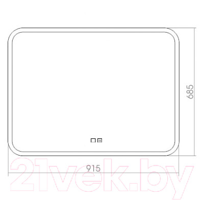 Зеркало Silver Mirrors Стив 91.5x68.5 / ФР-00001020