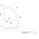 Душевой поддон Triton Пятиугольный ПД28 90x90
