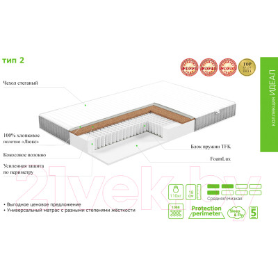 Матрас EOS Идеал 2 140x190