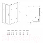 Душевой уголок Veconi 100x90 / RV10-10090-01-C5