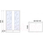 Душевой уголок RIVER Morava XL 90/70/24 MT
