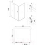 Душевой уголок Niagara NG-82-8AB-A80B 80x80