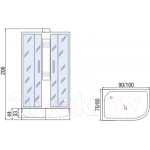 Душевая кабина Мономах Б/К 100/80/44 МЗ R