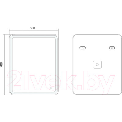 Зеркало Axus Barry 60x70 Стандарт