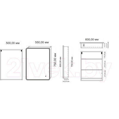 Зеркало Axus Glory 60x80 Стандарт