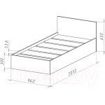 Односпальная кровать Астрид Мебель Ницца-13 / ЦРК.НЦ.13