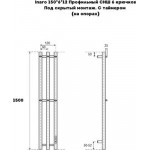 Полотенцесушитель электрический Маргроид Inaro СНШ 150x6x12 Профильный 6 крючков